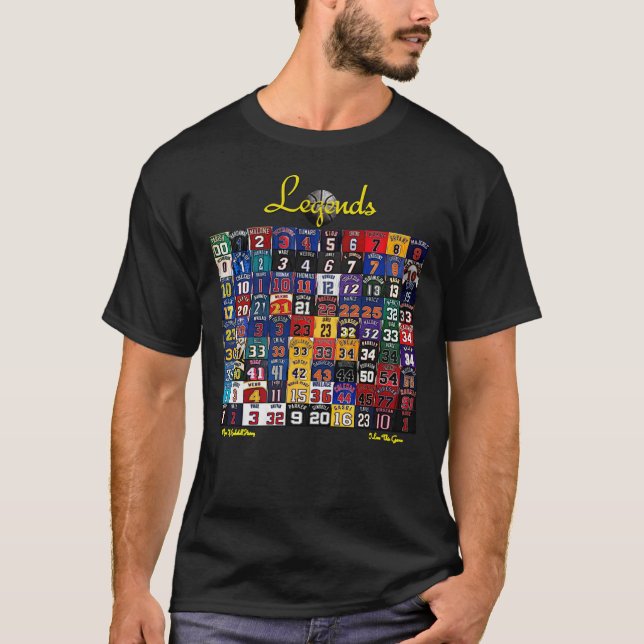 T-shirt classique légendes du basket-ball (Devant)