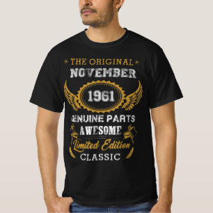 T-shirt Classique Novembre 1961 Cadeaux d'anniversaire de 
