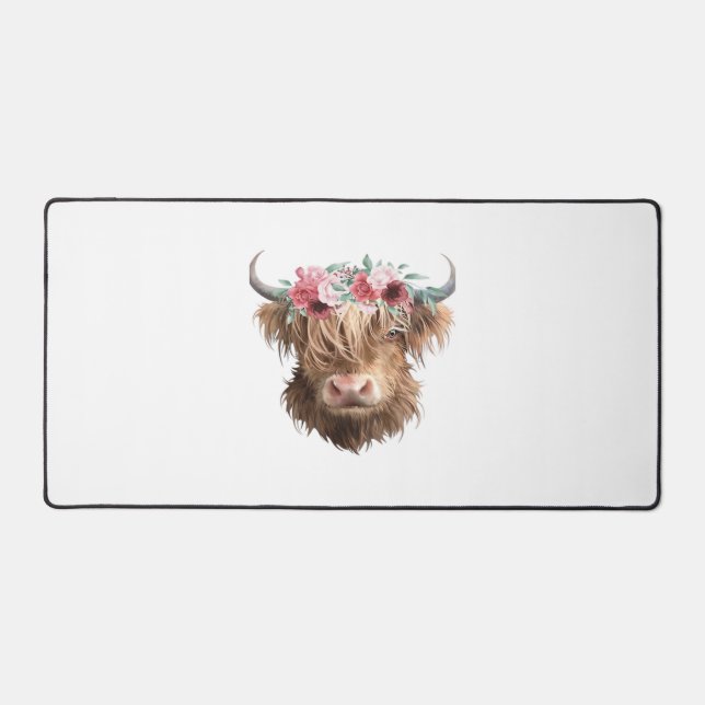 T-shirt classique Peinture de vache Highland (Recto)