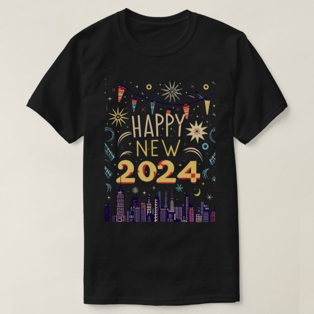 T-shirt classique pour le Nouvel An 2024 (Design devant)