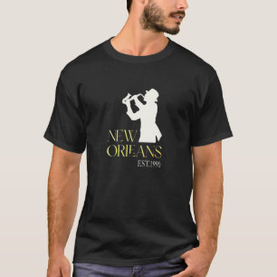 T-shirt Classique Retro Jazz Musique Nouvelle Orléans Pour