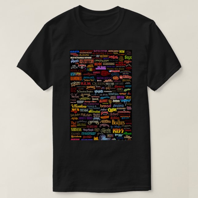 T-shirt classique Rock Bands (Design devant)