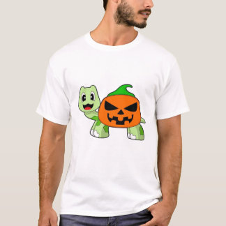 T-shirt classique Tortue Halloween Citrouille
