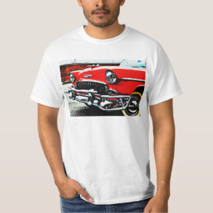 T-shirt classique voiture rouge vintage
