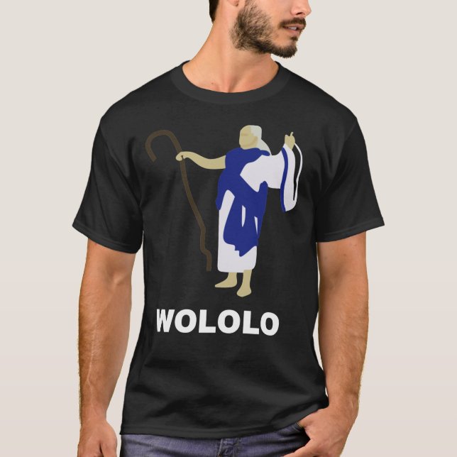T-shirt classique Wololo (bleu) (Devant)