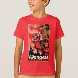 T-shirt Classiques Avengers   Art Vintage "Les Avengers"