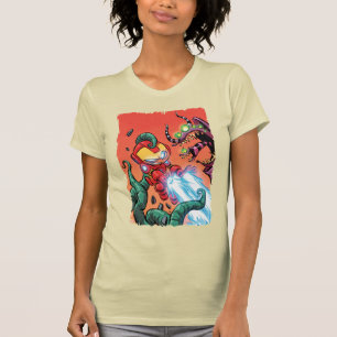 T-shirt Classiques Avengers Mini Iron Man attaquant un m