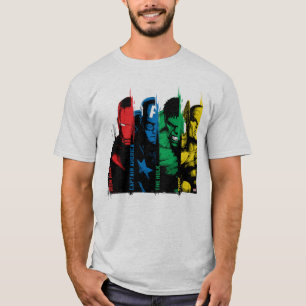T-shirt Classiques Avengers   Paint Brush Lineup
