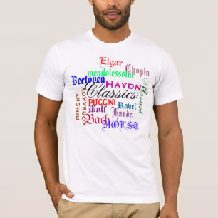 T-shirt Classiques Beetoven Chopin Puccini Haydn Bach