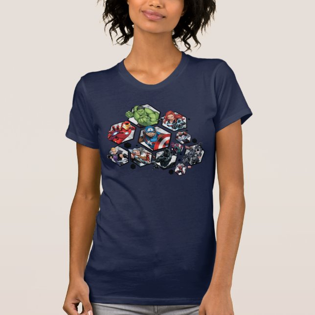 T-shirt Classiques des Avengers | Motif hexagonal des Aven (Devant)