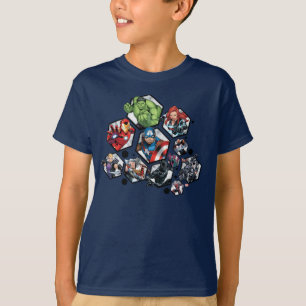 T-shirt Classiques des Avengers Motif hexagonal des Aven