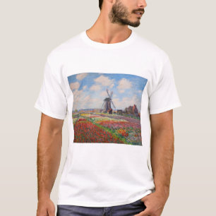 T-shirt Claude Monet - Champ de Tulipes en Hollande