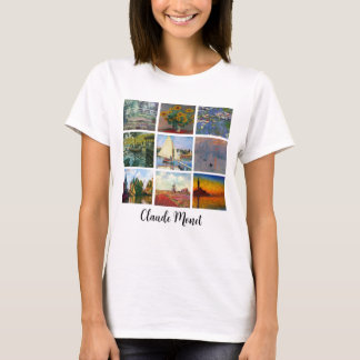 T-shirt Claude Monet Collage d'art personnalisé Impression