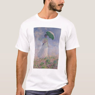 T-shirt Claude Monet Femme avec un parasol tourné à dro