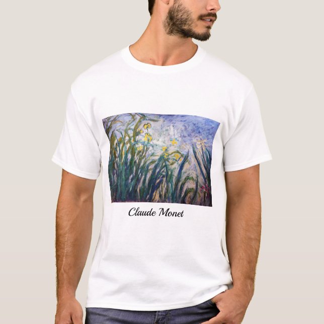 T-shirt Claude Monet - Iris jaunes et violets (Devant)