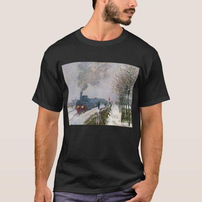 T-shirt Claude Monet - Train dans la neige / La Locomotive (Devant)