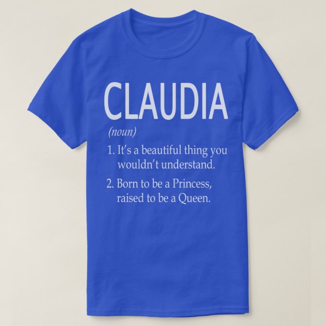 T-shirt Claudia Nom Cadeau (Design devant)