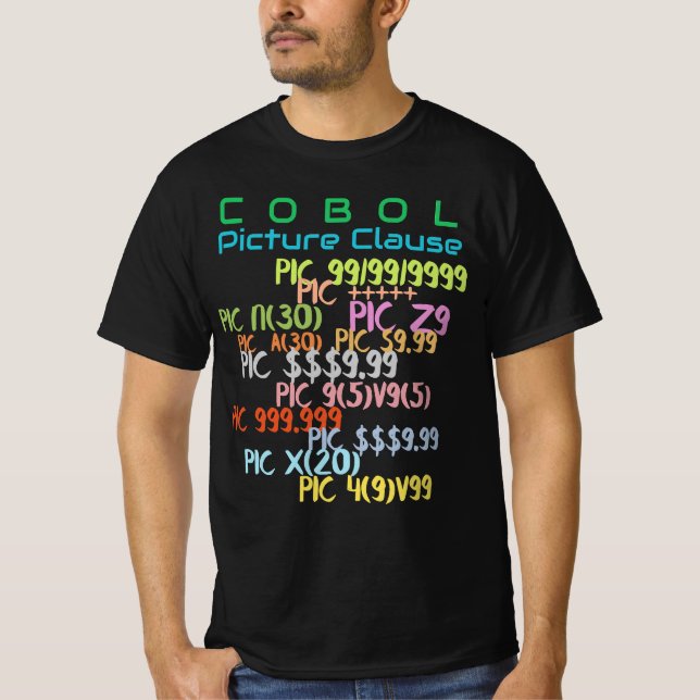 T-shirt Clause IMAGE dans le langage de programmation Cobo (Devant)