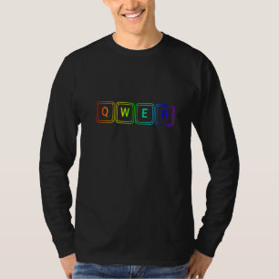 T-shirt Clavier De Jeu Gamer Qwer Rgb Rainbow Videogame S