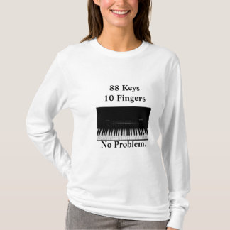 T-shirt Clavier de piano. Aucun problème