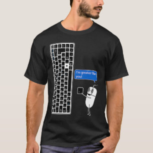 T-SHIRT CLAVIER DE SOURIS INFORMATIQUE JE SUIS PLUS GRAND 