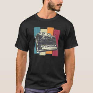 T-shirt Clavier de synthétiseur modulaire Synth Cat