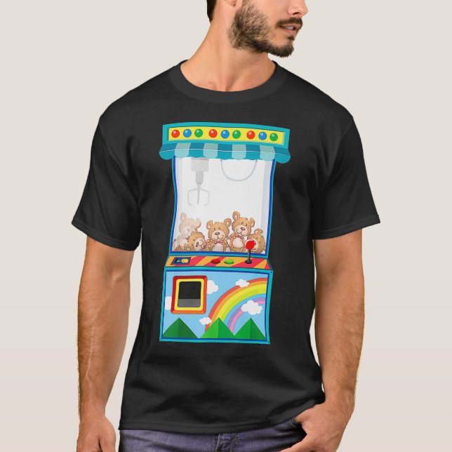T-shirt Claw Arcade Machine Halloween Costume Premium (Devant)