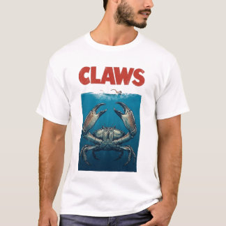 T-shirt CLAWS Funny Crab Parody Shirt | Ocean Movie Spoof 
