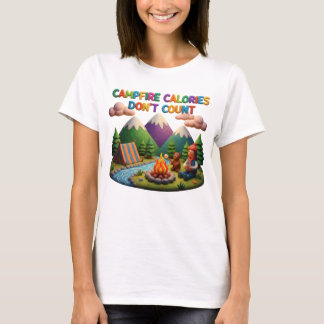 T-shirt Clay Art “Campfire Calories Don’t Count” Scene