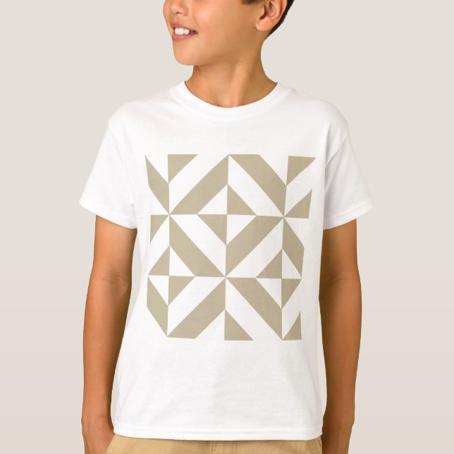 T-shirt Clay Geometric Deco Cube Pattern (Devant)