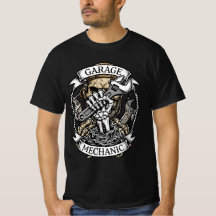 Clé à main squelette - Tee-shirt de mécanicien de