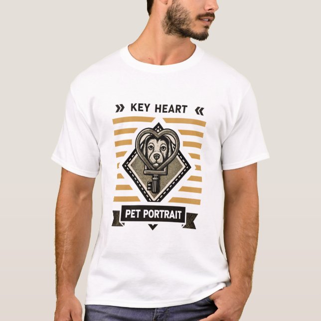 T-shirt Clé de mon coeur : Connexion chère (Devant)