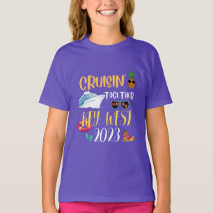 T-shirt clé west Cruise 2023 Famille amis Groupe Voyage