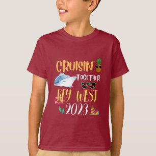 T-shirt clé west Cruise 2025 Famille amis Groupe Voyage