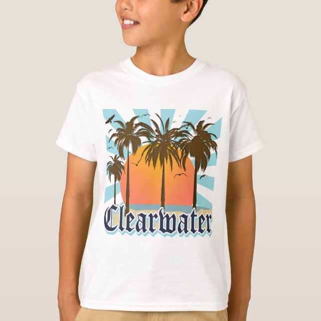 T-shirt Clearwater Beach Floride FLA (Devant)