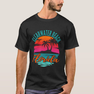 T-shirt Clearwater Beach Floride Palm Tree Island K