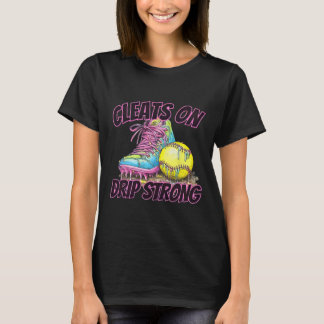 T-shirt Cleats On Drip Strong Softll Drip Softll Mom Retro