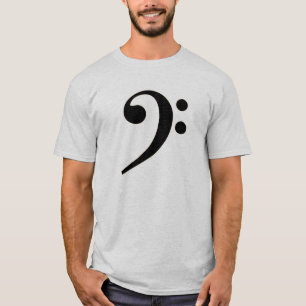 T-shirt Clef basse noire