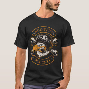 T-shirt Clés Aigle de Motocyclette de Biker Personnalisées