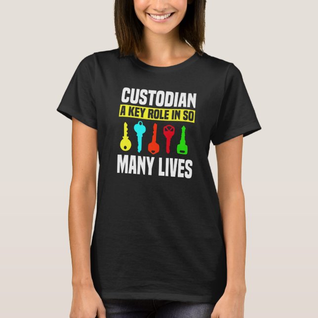 T-shirt Clés du gardien Gardien du gardien Tuyau du portie (Devant)