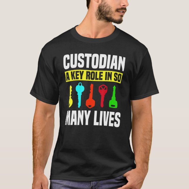 T-shirt Clés du gardien Gardien du gardien Tuyau du portie (Devant)
