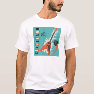 T-shirt Cleveland Ohio   Guitare électrique