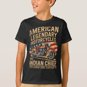 T-shirt Clic & moto américaine vintage Indian Born