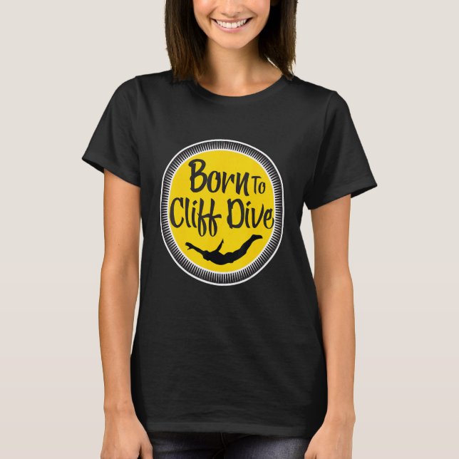 T-shirt Cliff Diving Sea Dive Ocean High diver Scuba dive (Devant)