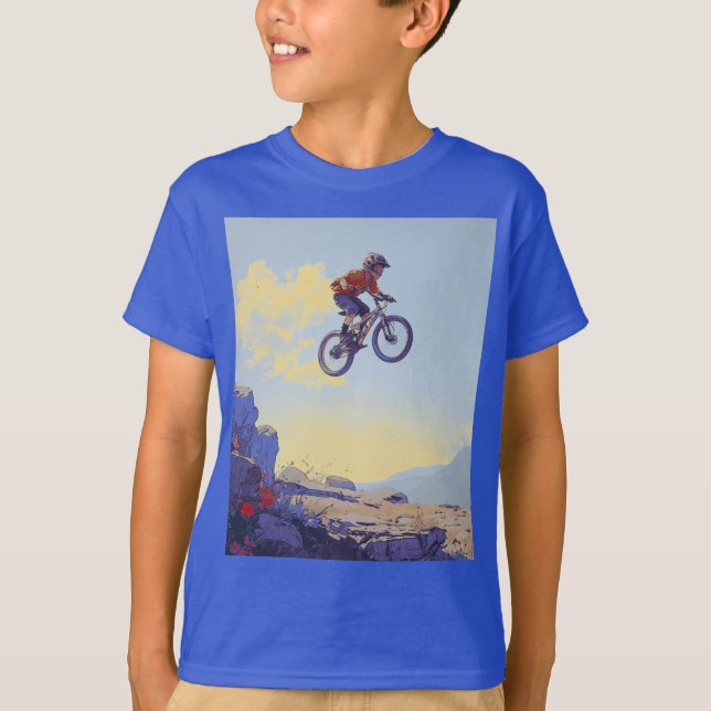 T-shirt Cliff Jumping BMXer - Conception du pilote BMX (Devant)