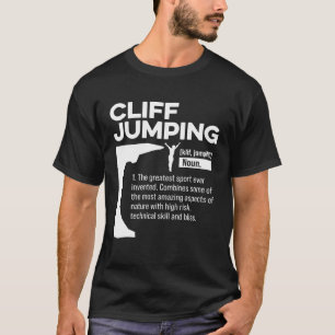 T-shirt Cliff Jumping Noun Définition Tombstoning Cliff Di