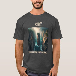 T-shirt Cliff Steep Rock Géographie Charcoal Heather