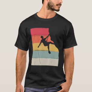 T-shirt Climber Escalade Bouldering Free Speed Solo Vintag