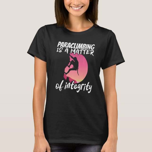 T-shirt Climber Rock Climbing Matter of integrity Boulderi (Devant)