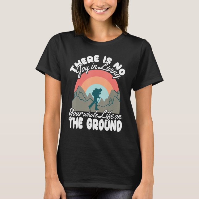 T-shirt Climber Rock Climbing No Living without Bouldering (Devant)